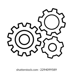 gears on a white background