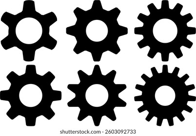 Gears on a white background
