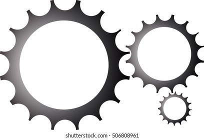 Gears on the white background