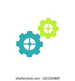 Gears on a white background. Vector illustration.