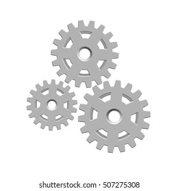 Gears on a white background. Vector illustration