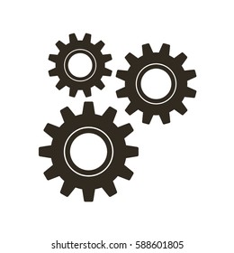 Gears on a white background.  Vector icon