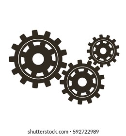 Gears on a white background. Vector illustration.