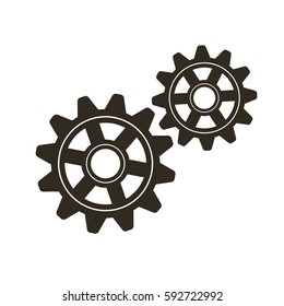 Gears on a white background. Vector illustration.