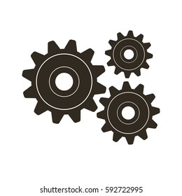 Gears on a white background. Vector illustration.