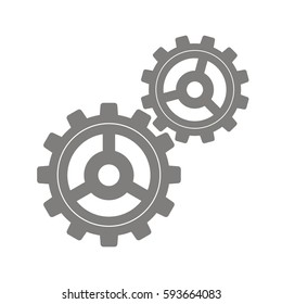 Gears on a white background. Vector illustration.