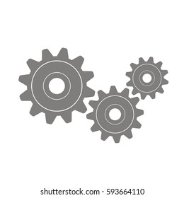 Gears on a white background. Vector illustration.