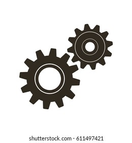 Gears on a white background. Vector illustration.