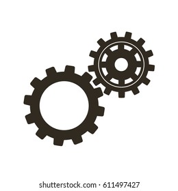 Gears on a white background. Vector illustration.