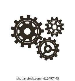 Gears on a white background. Vector illustration.