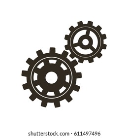 Gears on a white background. Vector illustration.