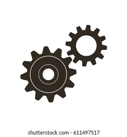 Gears on a white background. Vector illustration.