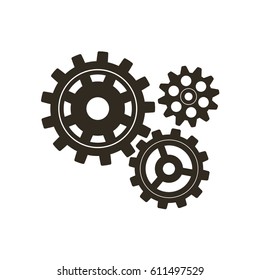 Gears on a white background. Vector illustration