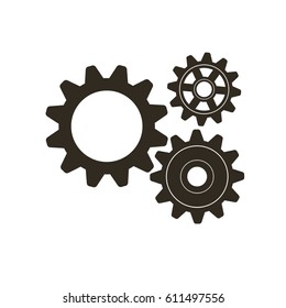 Gears on a white background. Vector illustration