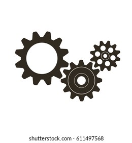 Gears on a white background. Vector illustration.