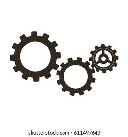 Gears on a white background. Vector illustration.