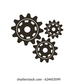 Gears on a white background. Vector illustration.