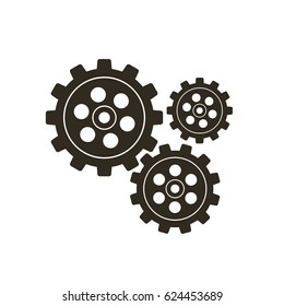 Gears on a white background. Vector illustration.