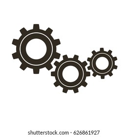 Gears on a white background. Vector illustration
