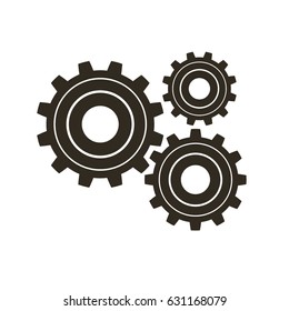 Gears on a white background. Vector illustration.