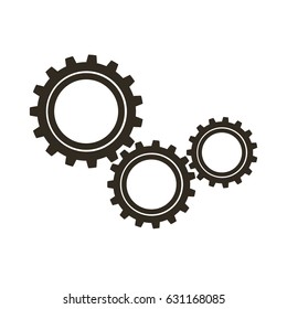 Gears on a white background. Vector illustration.