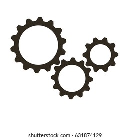 Gears on a white background. Vector illustration.