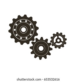 Gears on a white background. Vector illustration.