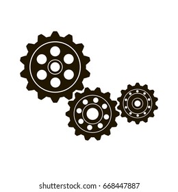 Gears on a white background. Vector illustration.