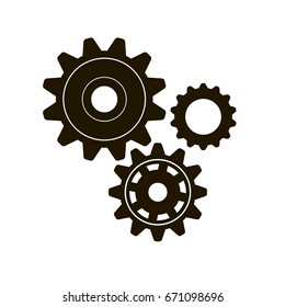 Gears on a white background. Vector illustration.