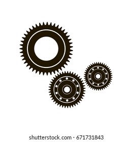 Gears on a white background. Vector illustration.