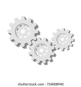 Gears on a white background. Vector illustration.
