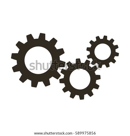 Gears on a white background. Vector illustration