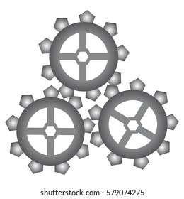 Gears on white background.Vector illustration.