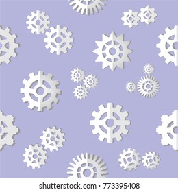 Gears pattern. Gears background. Vector illustration.
