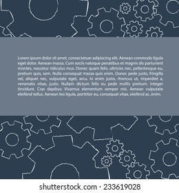 Gears pattern with some text.  Brochure samle