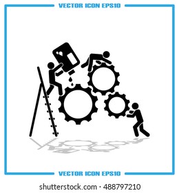 gears people icon vector illustration eps10.