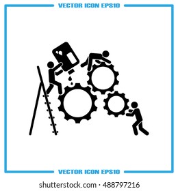 gears people icon vector illustration eps10.
