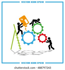 gears people icon vector illustration eps10.