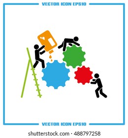 gears people icon vector illustration eps10.