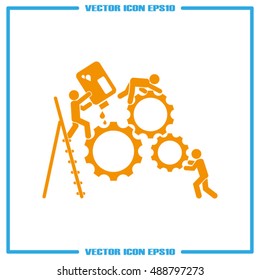 gears people icon vector illustration eps10.