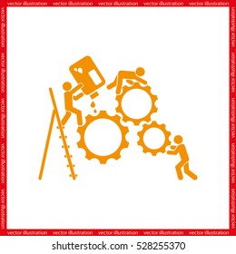 gears people icon vector illustration eps10.