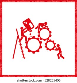 gears people icon vector illustration eps10.