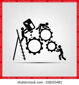 gears people icon vector illustration eps10.