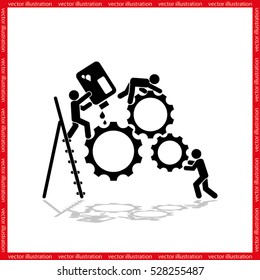 gears people icon vector illustration eps10.