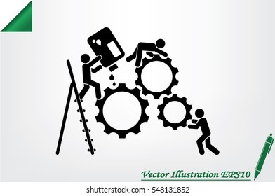 gears people icon vector illustration eps10.