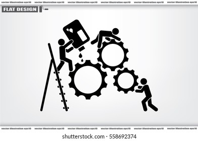gears people icon vector illustration eps10.