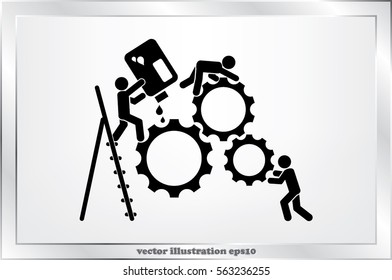 gears people icon vector illustration eps10.