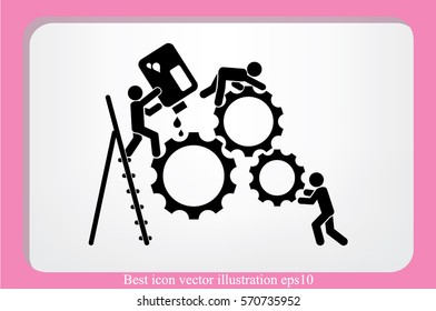 gears people icon vector illustration eps10.