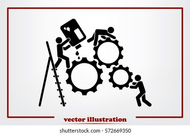 gears people icon vector illustration.