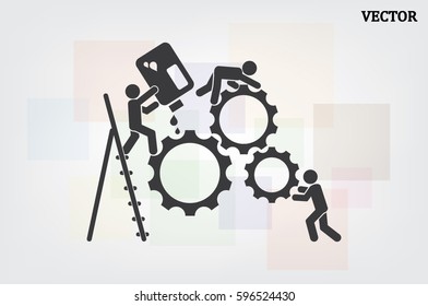 gears people icon vector illustration eps10.